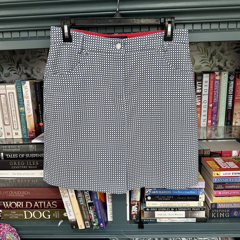 Lohla Sport Women's Golf Mini Skort Blue White Patterned Size 4